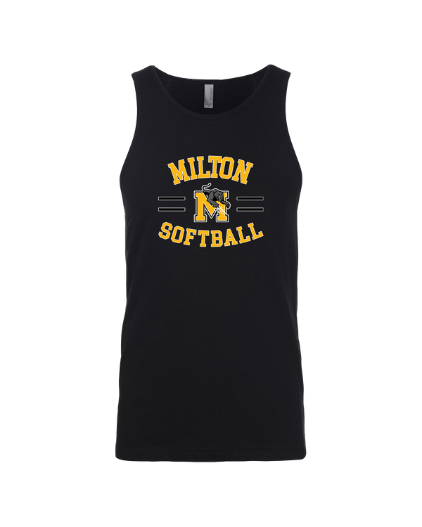 Milton HS Softball Curve - Mens Tank Top