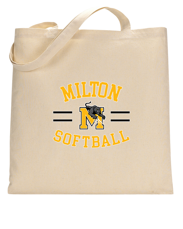 Milton HS Softball Curve - Tote Bag