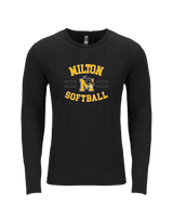 Milton HS Softball Curve - Tri Blend Long Sleeve