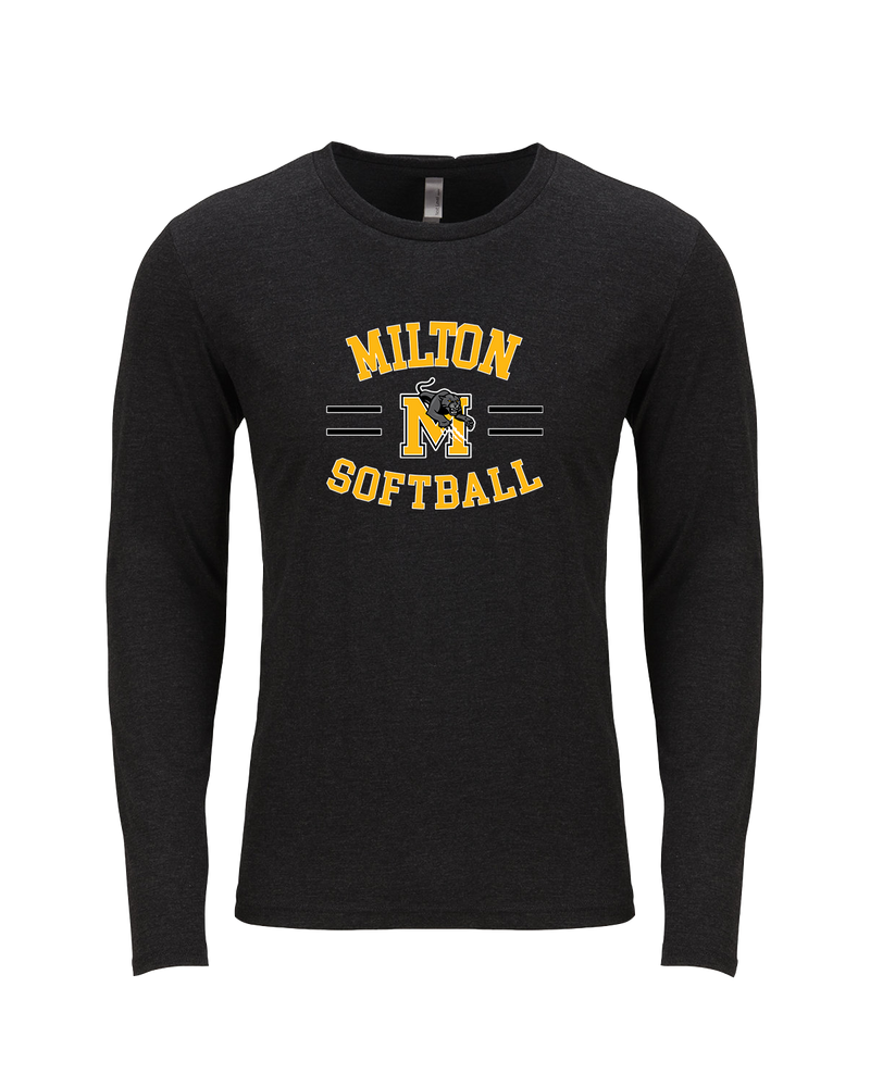 Milton HS Softball Curve - Tri Blend Long Sleeve