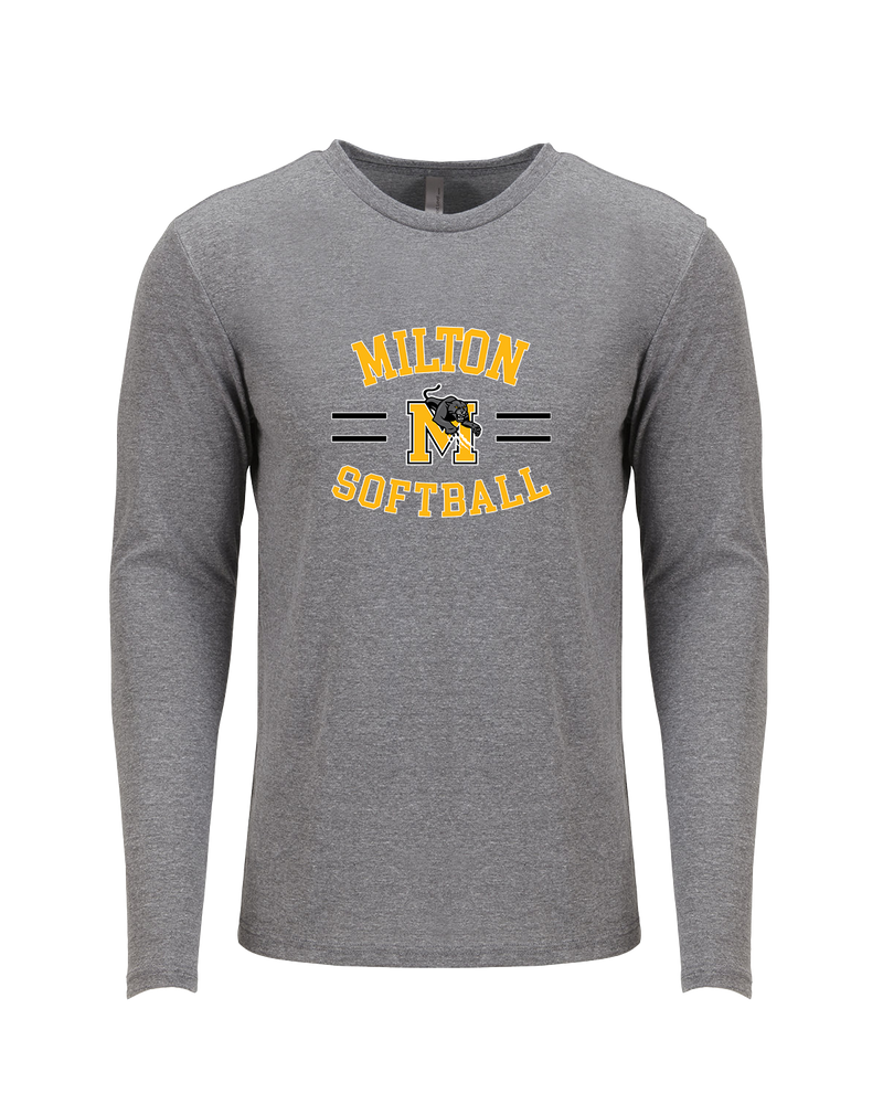 Milton HS Softball Curve - Tri Blend Long Sleeve