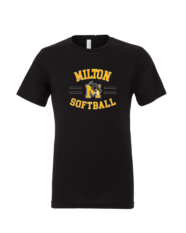 Milton HS Softball Curve - Mens Tri Blend Shirt