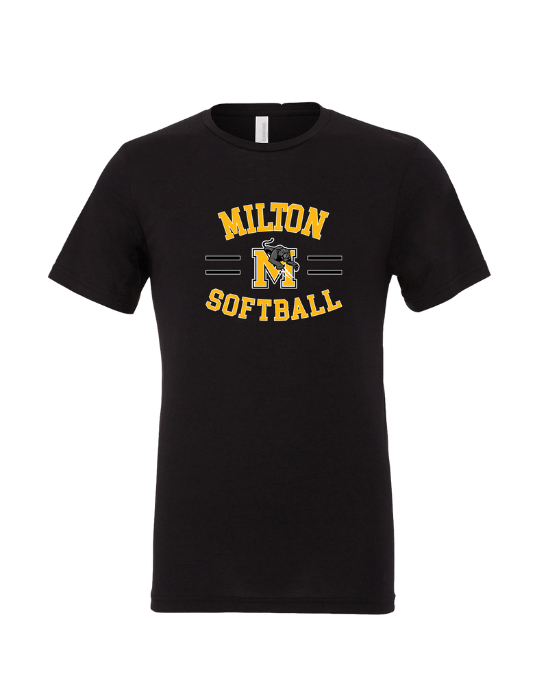 Milton HS Softball Curve - Mens Tri Blend Shirt