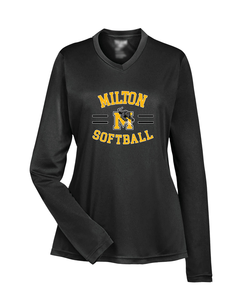 Milton HS Softball Curve - Womens Performance Long Sleeve