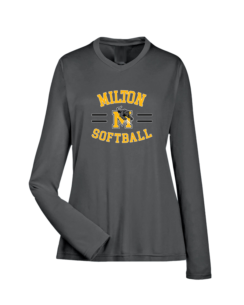 Milton HS Softball Curve - Womens Performance Long Sleeve