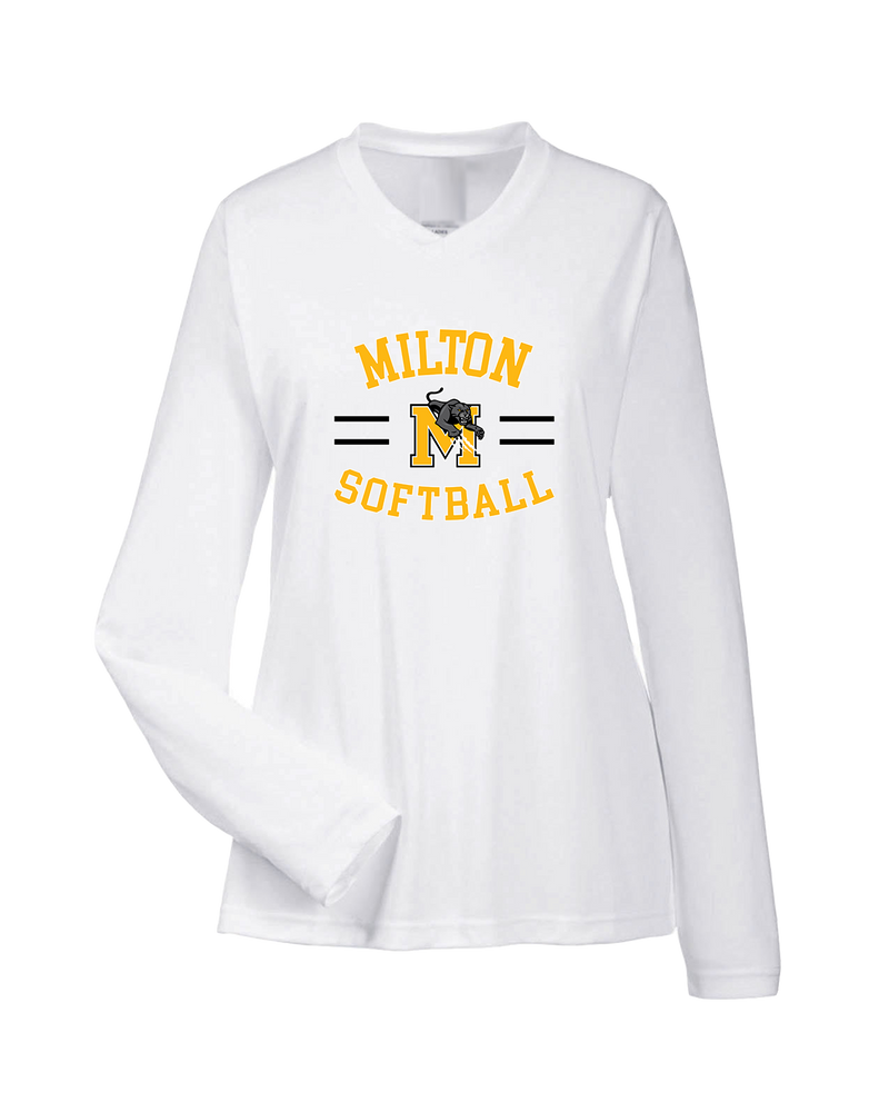 Milton HS Softball Curve - Womens Performance Long Sleeve