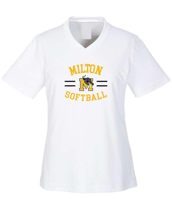 Milton HS Softball Curve - Womens Performance Shirt
