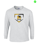 Milton HS Softball Plate - Mens Basic Cotton Long Sleeve