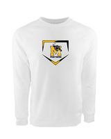 Milton HS Softball Plate - Crewneck Sweatshirt