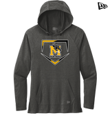 Milton HS Softball Plate - New Era Tri Blend Hoodie