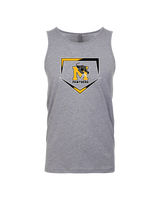 Milton HS Softball Plate - Mens Tank Top