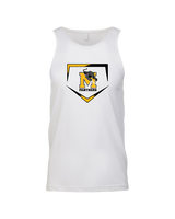 Milton HS Softball Plate - Mens Tank Top