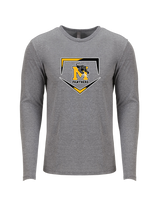 Milton HS Softball Plate - Tri Blend Long Sleeve