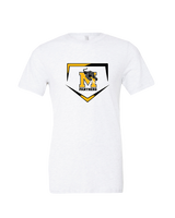 Milton HS Softball Plate - Mens Tri Blend Shirt