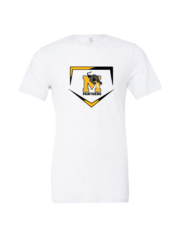 Milton HS Softball Plate - Mens Tri Blend Shirt