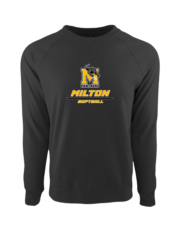 Milton HS Softball Split - Crewneck Sweatshirt
