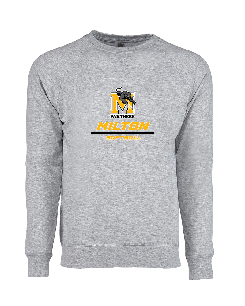 Milton HS Softball Split - Crewneck Sweatshirt