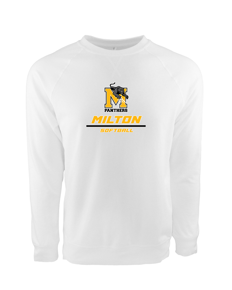Milton HS Softball Split - Crewneck Sweatshirt
