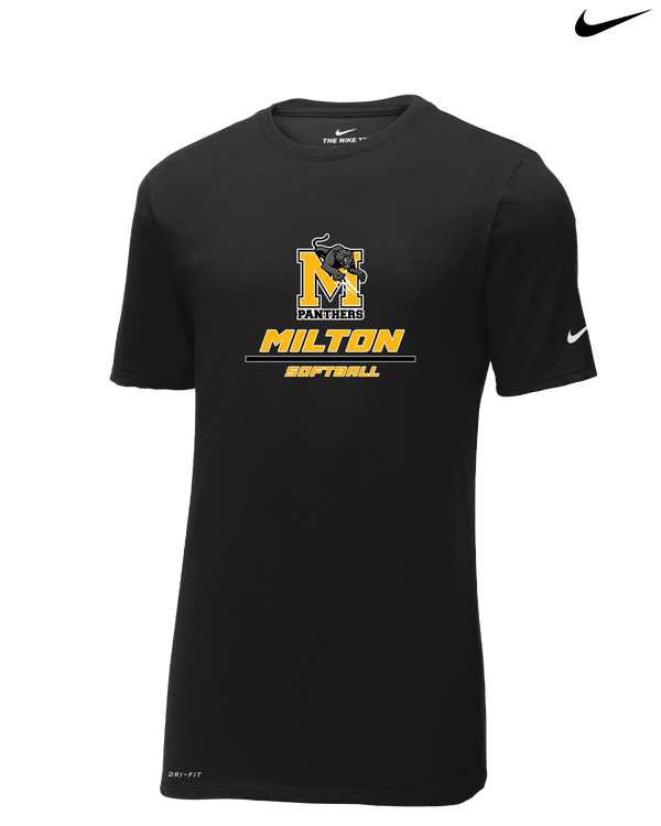 Milton HS Softball Split - Nike Cotton Poly Dri-Fit