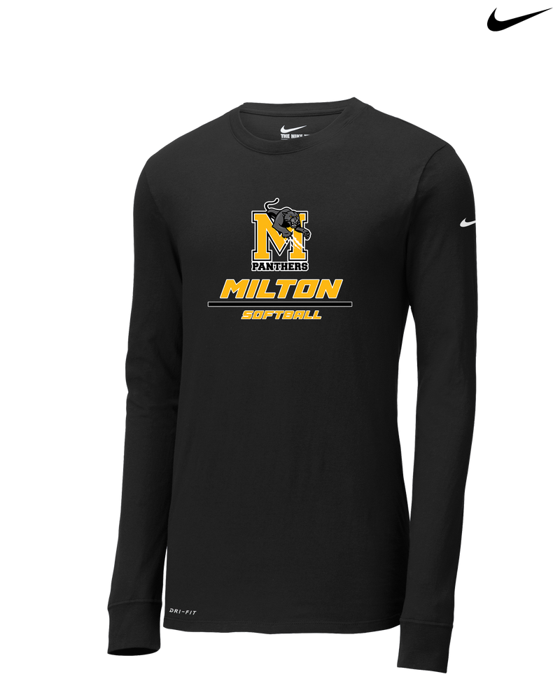 Milton HS Softball Split - Nike Dri-Fit Poly Long Sleeve
