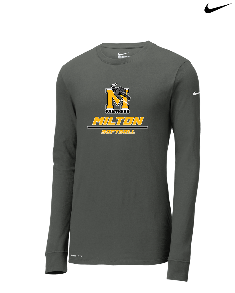 Milton HS Softball Split - Nike Dri-Fit Poly Long Sleeve