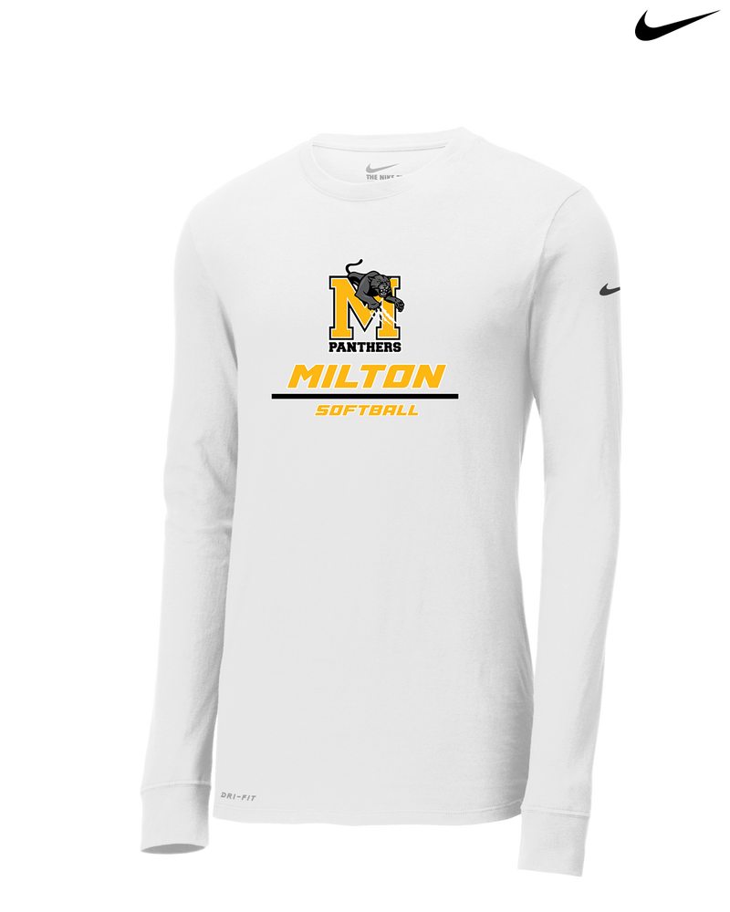 Milton HS Softball Split - Nike Dri-Fit Poly Long Sleeve