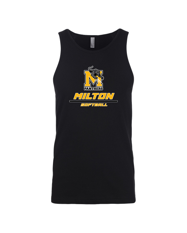Milton HS Softball Split - Mens Tank Top