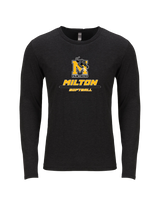 Milton HS Softball Split - Tri Blend Long Sleeve