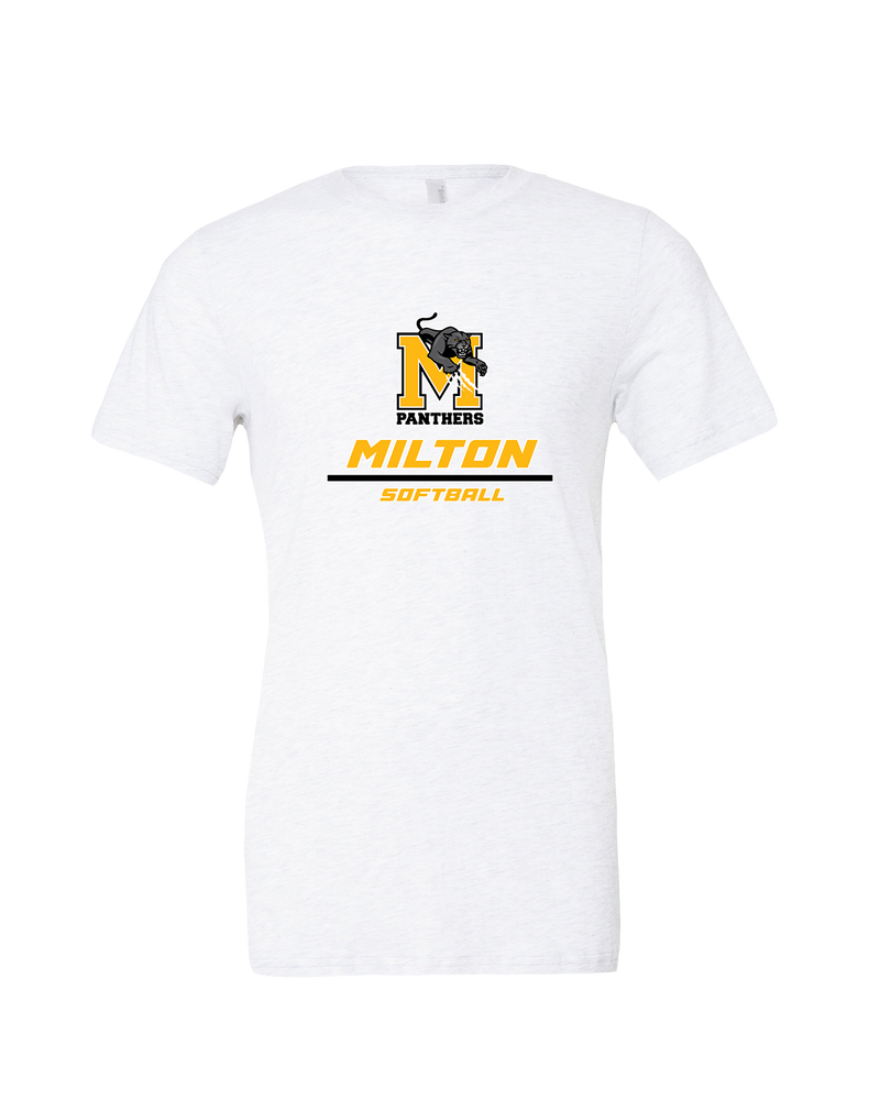 Milton HS Softball Split - Mens Tri Blend Shirt