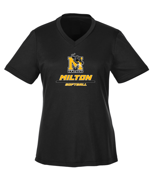 Milton HS Softball Split - Womens Performance Shirt