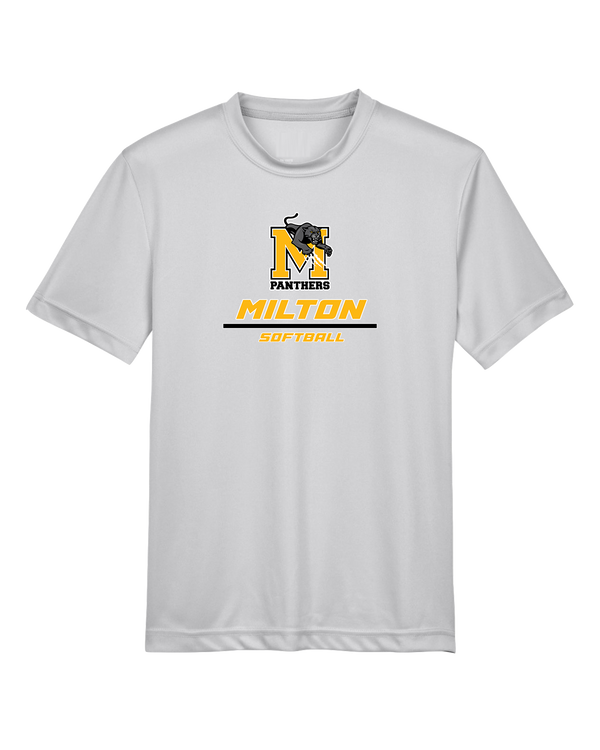 Milton HS Softball Split - Youth Performance T-Shirt