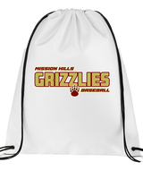 Mission Hills HS Baseball Bold - Drawstring Bag