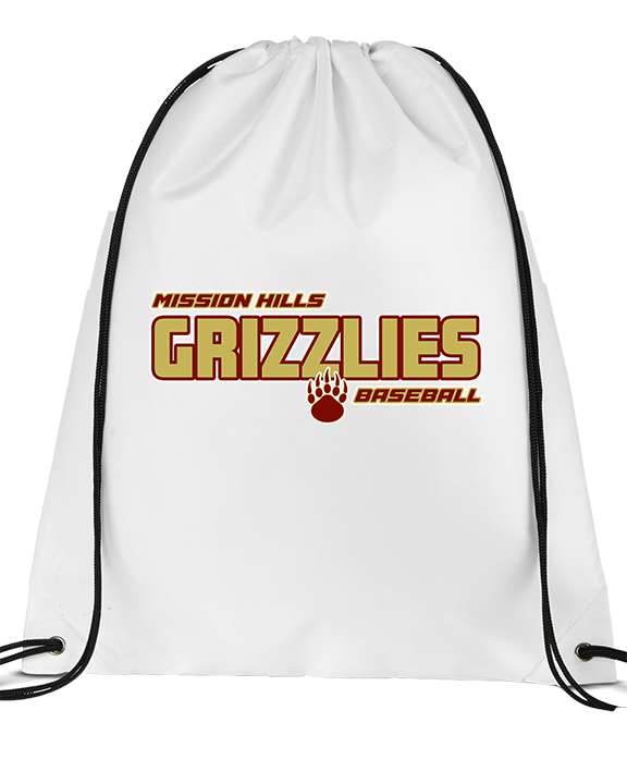 Mission Hills HS Baseball Bold - Drawstring Bag
