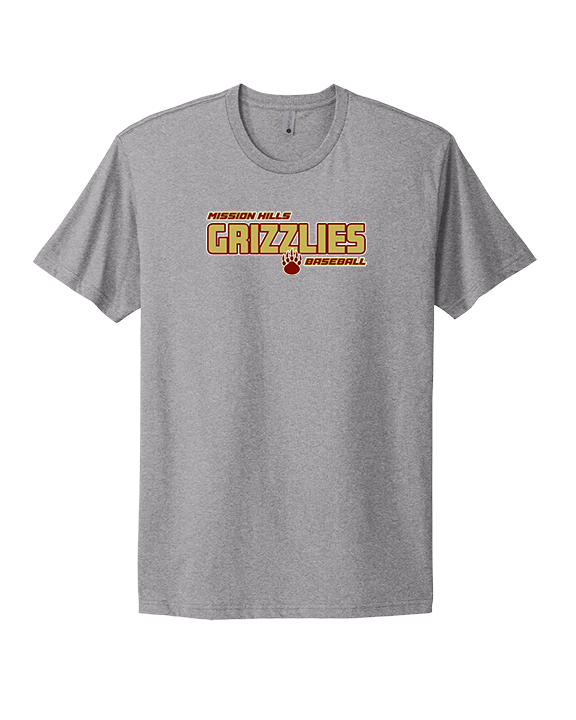 Mission Hills HS Baseball Bold - Mens Select Cotton T-Shirt