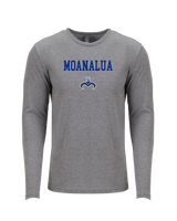 Moanalua HS  Girls Soccer Block - Tri Blend Long Sleeve