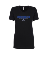 Moanalua HS Girls Basketball Border - Womens V-Neck