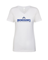 Moanalua HS Girls Basketball Stacked - Womens V-Neck