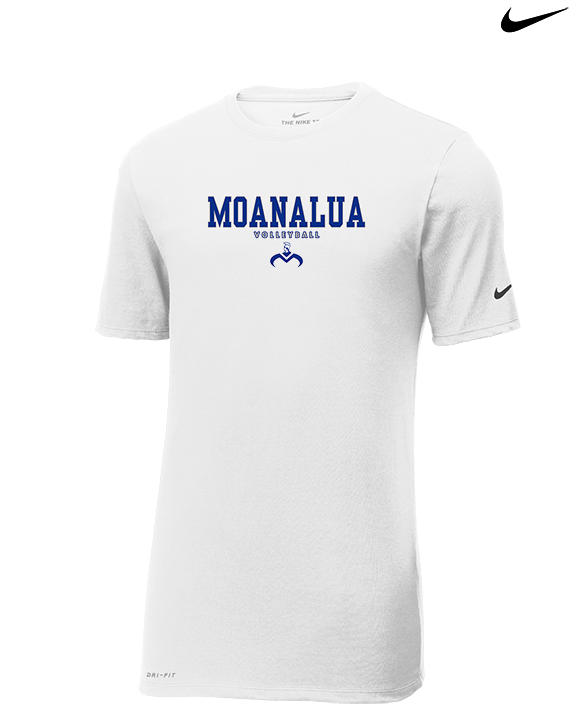 Moanalua HS Boys Volleyball Block - Mens Nike Cotton Poly Tee