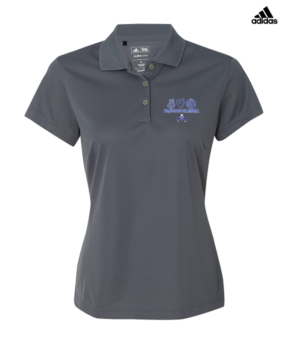 Moanalua HS Boys Volleyball Peace Love Volleyball - Adidas Womens Polo