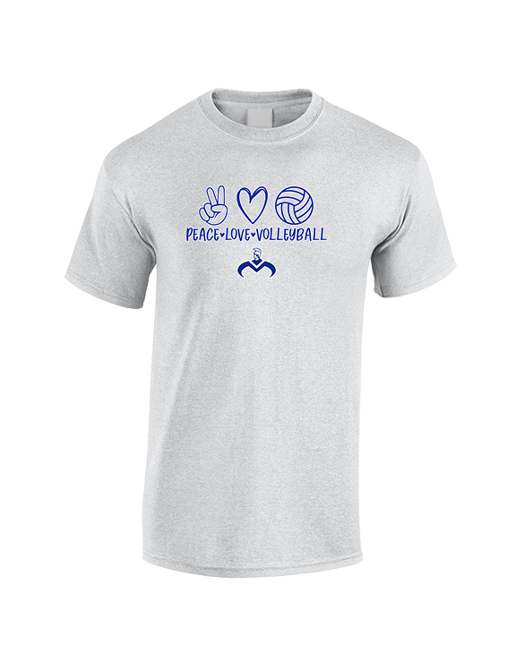 Moanalua HS Boys Volleyball Peace Love Volleyball - Cotton T-Shirt