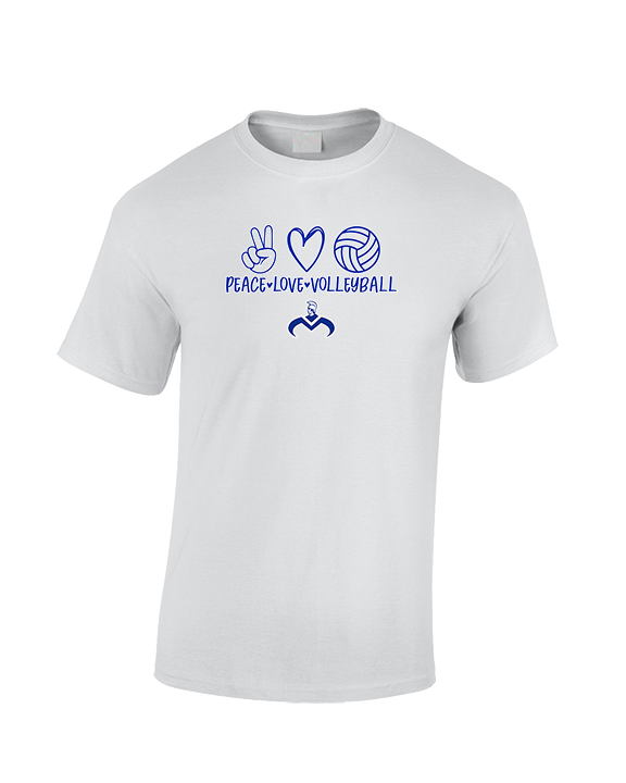 Moanalua HS Boys Volleyball Peace Love Volleyball - Cotton T-Shirt