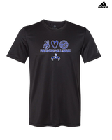 Moanalua HS Boys Volleyball Peace Love Volleyball - Mens Adidas Performance Shirt