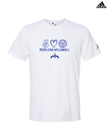 Moanalua HS Boys Volleyball Peace Love Volleyball - Mens Adidas Performance Shirt