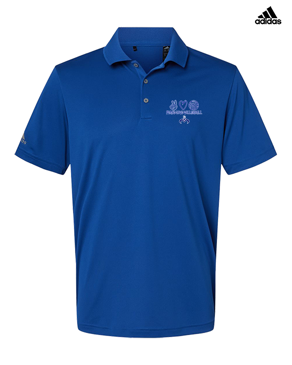 Moanalua HS Boys Volleyball Peace Love Volleyball - Mens Adidas Polo
