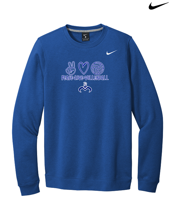Moanalua HS Boys Volleyball Peace Love Volleyball - Mens Nike Crewneck