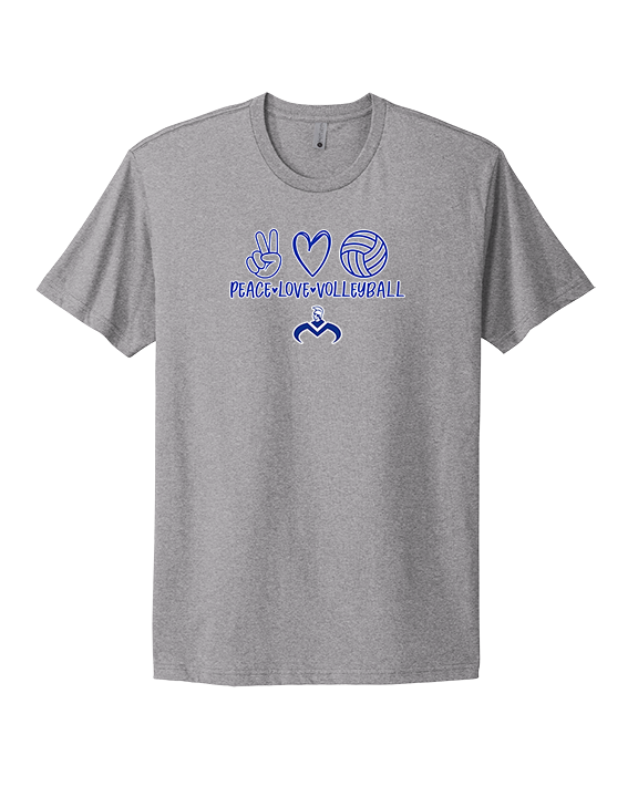 Moanalua HS Boys Volleyball Peace Love Volleyball - Mens Select Cotton T-Shirt