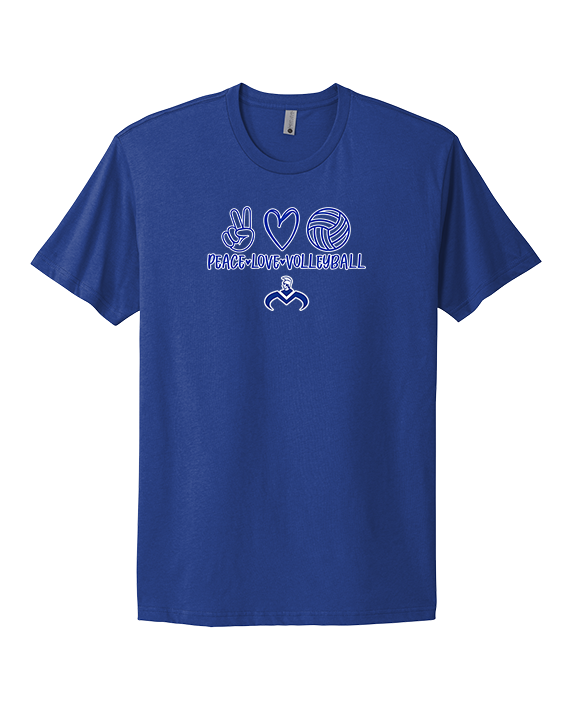 Moanalua HS Boys Volleyball Peace Love Volleyball - Mens Select Cotton T-Shirt