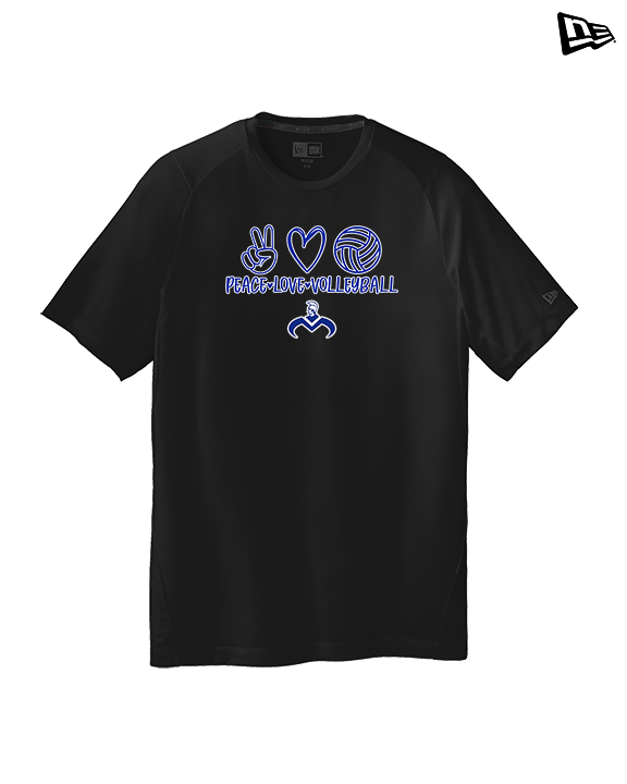 Moanalua HS Boys Volleyball Peace Love Volleyball - New Era Performance Shirt
