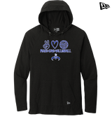 Moanalua HS Boys Volleyball Peace Love Volleyball - New Era Tri-Blend Hoodie
