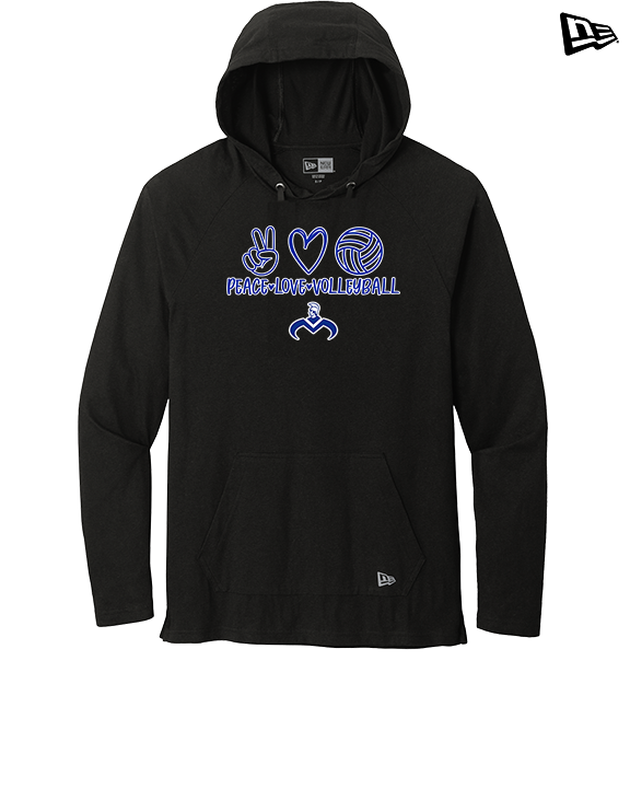 Moanalua HS Boys Volleyball Peace Love Volleyball - New Era Tri-Blend Hoodie